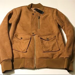 KITE CLUB Brown Faux Suede Jacket NWT Men’s M